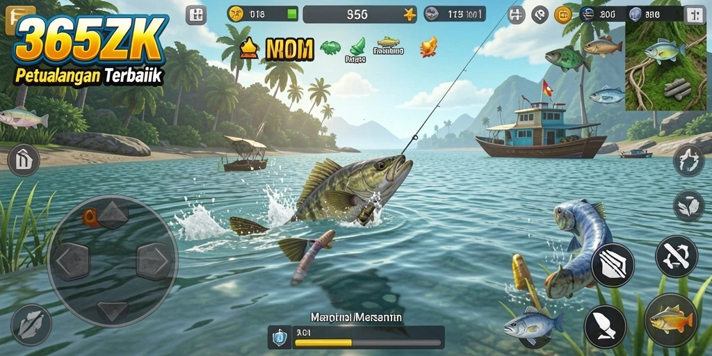 Gameplay memancing yang mendebarkan di 365ZK.
