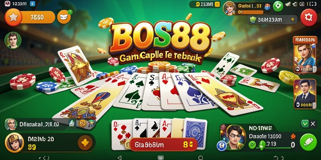 Tampilan gameplay seru dan menantang dalam aplikasi Gaple.