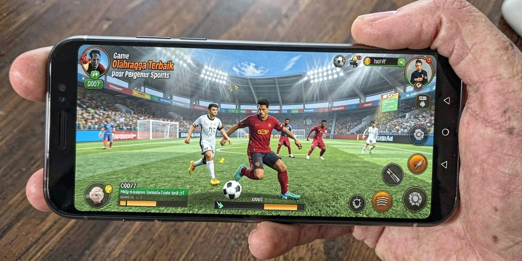 Screenshot C0077 menampilkan gameplay olahraga yang penuh aksi.
