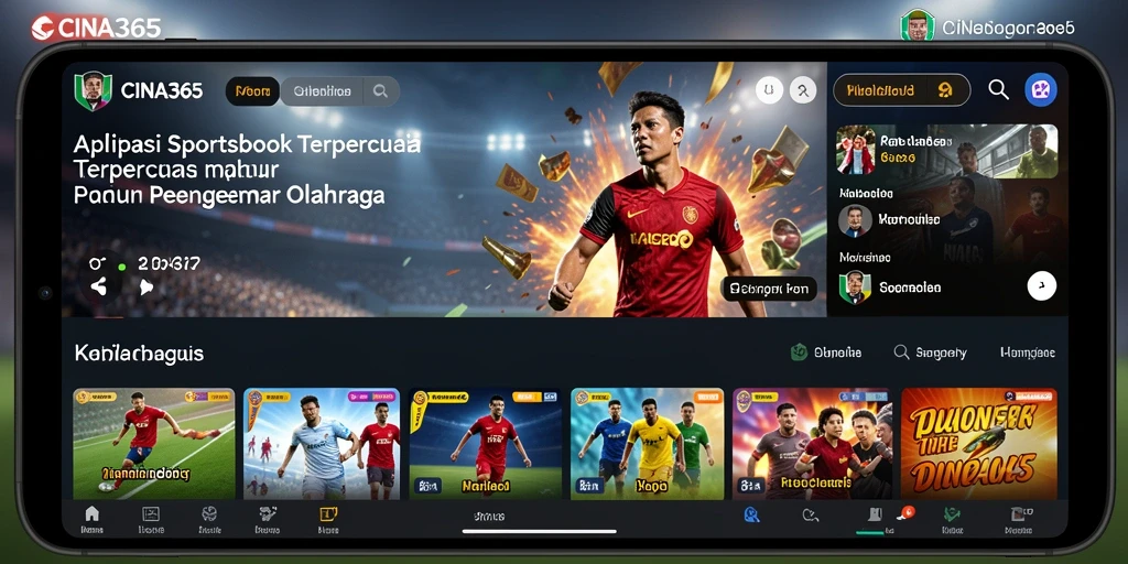 Tampilan gameplay CINA365 menunjukkan berbagai opsi taruhan olahraga.