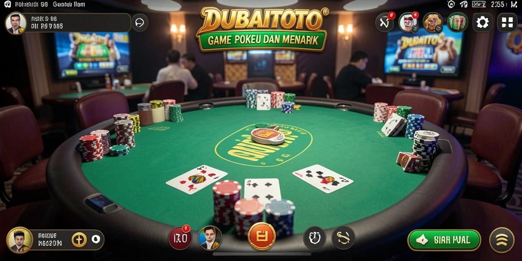 Tampilan gameplay Poker yang menarik dan seru dari DUBAITOTO.