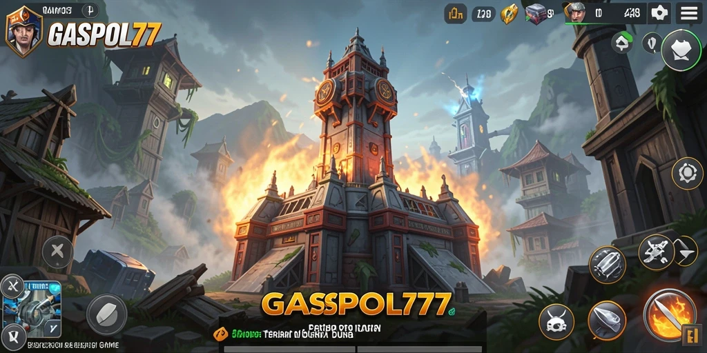Tampilan gameplay GASPOL77 yang menegangkan dalam Tower Defense.