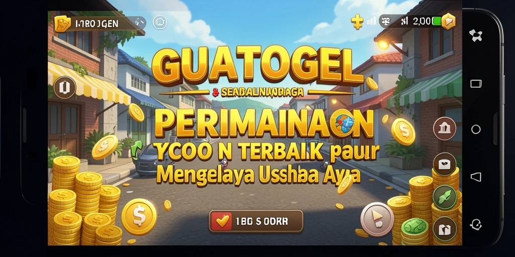 Tampilan gameplay GUATOGEL yang seru dan menantang dalam mengelola usaha.