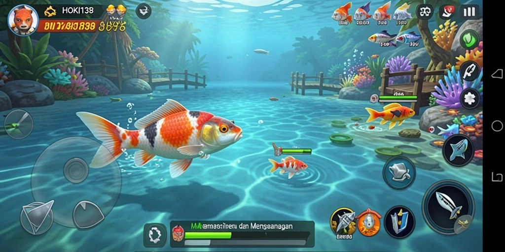 Tampilan gameplay seru saat memancing di HOKI138 dengan grafis menawan.