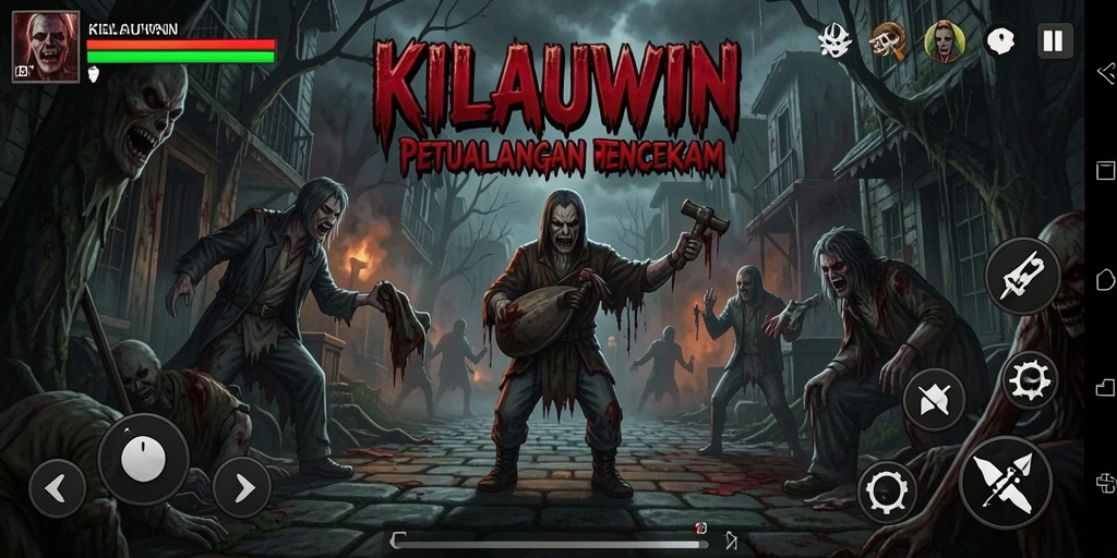 Gameplay menegangkan KILAUWIN dengan suasana mencekam.