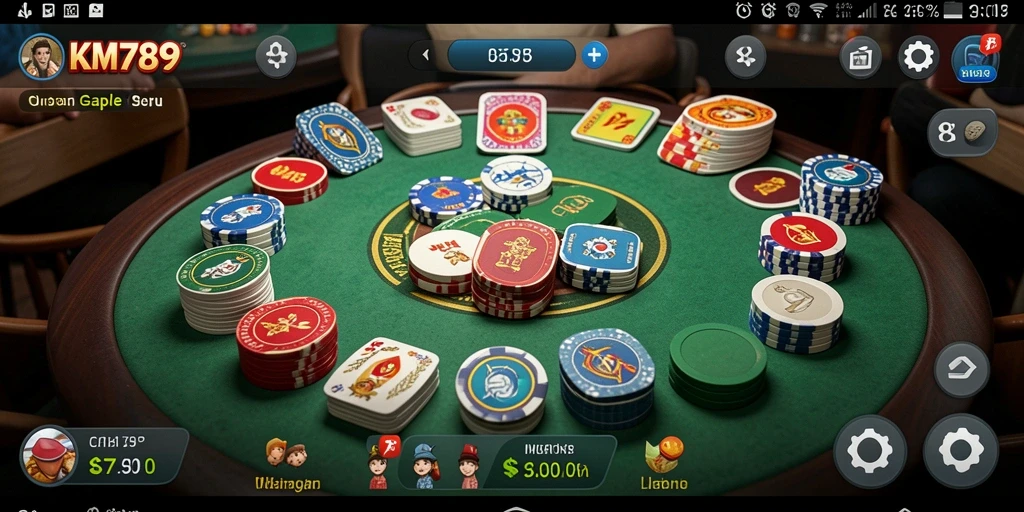 Menampilkan gameplay seru Gaple di KM789.