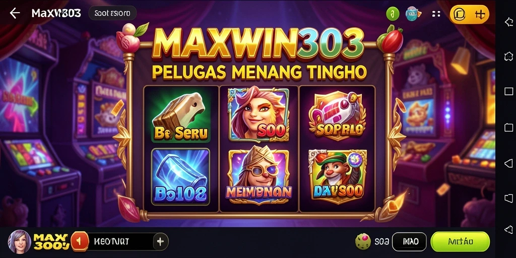 Screenshot menunjukkan gameplay seru dan grafis menarik dari MAXWIN303.