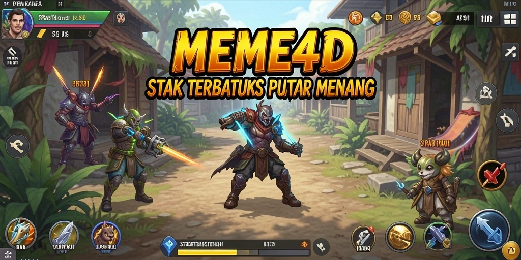 Tampilan gameplay menarik dari MEME4D dengan elemen strategi yang kuat.