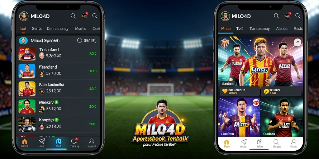 Tampilan gameplay <strong>MILO4D</strong> dengan berbagai opsi taruhan olahraga.
