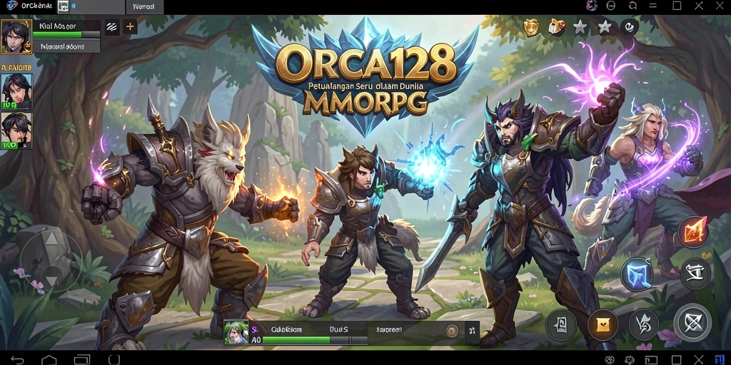 Tampilan permainan ORCA128 yang menakjubkan dalam petualangan MMORPG.
