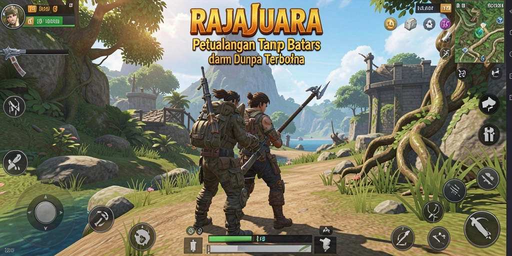 Screenshot dari gameplay <strong>RAJAJUARA</strong> yang menampilkan momen petualangan di dunia terbuka.