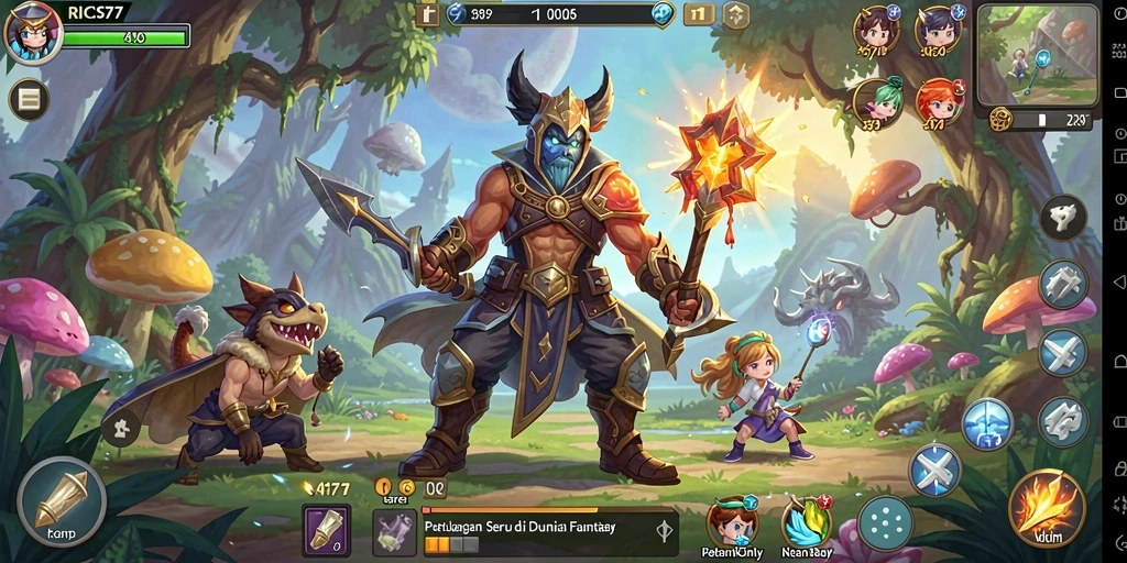 Tangkapan layar menarik dari gameplay seru RICIS77.