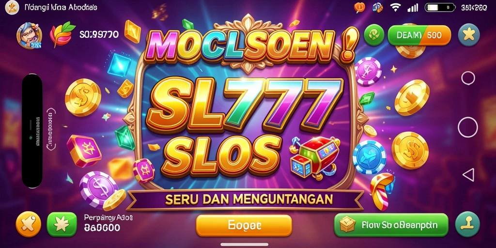 Screenshot SL777 menunjukkan gameplay Slot yang menarik dan fitur bonus.