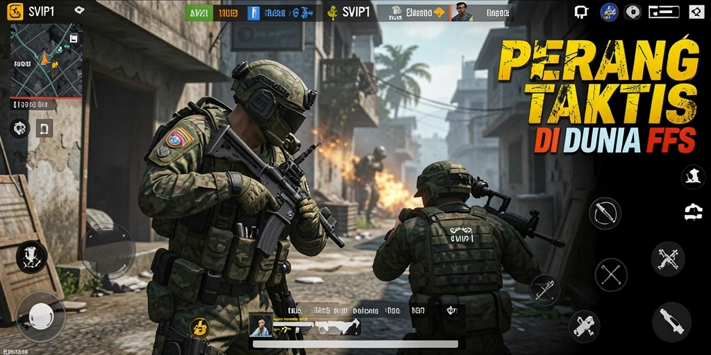 Gameplay intens SVIP1 di arena pertempuran FPS.
