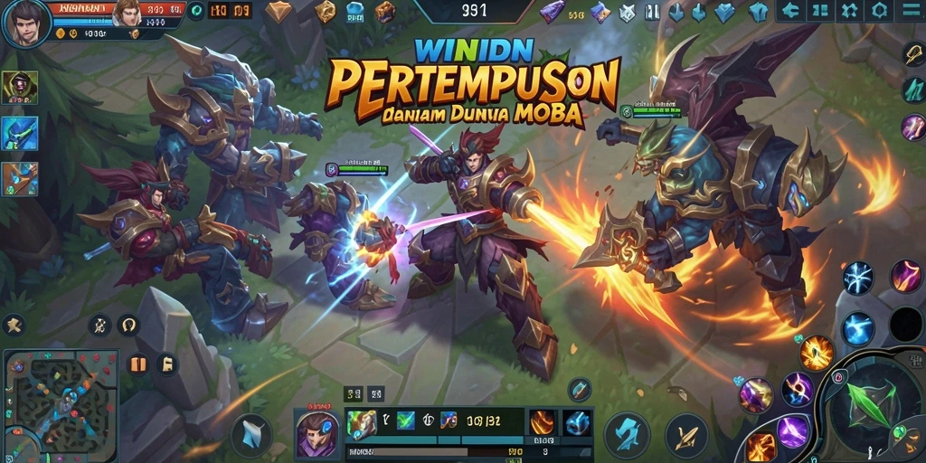 Tampilan seru dari gameplay WINIDN saat pertempuran intens.