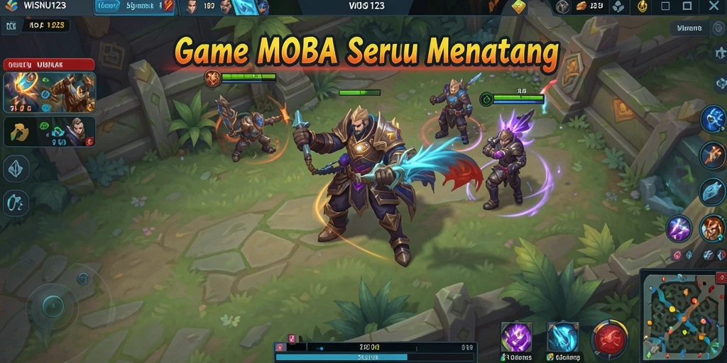 Tampilan seru dari gameplay WISNU123 yang mendebarkan.